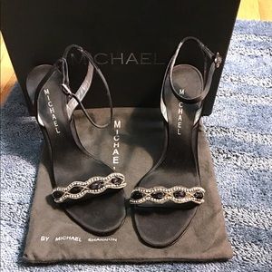 Michael Shannon Jorja Black Strap Dress Heels